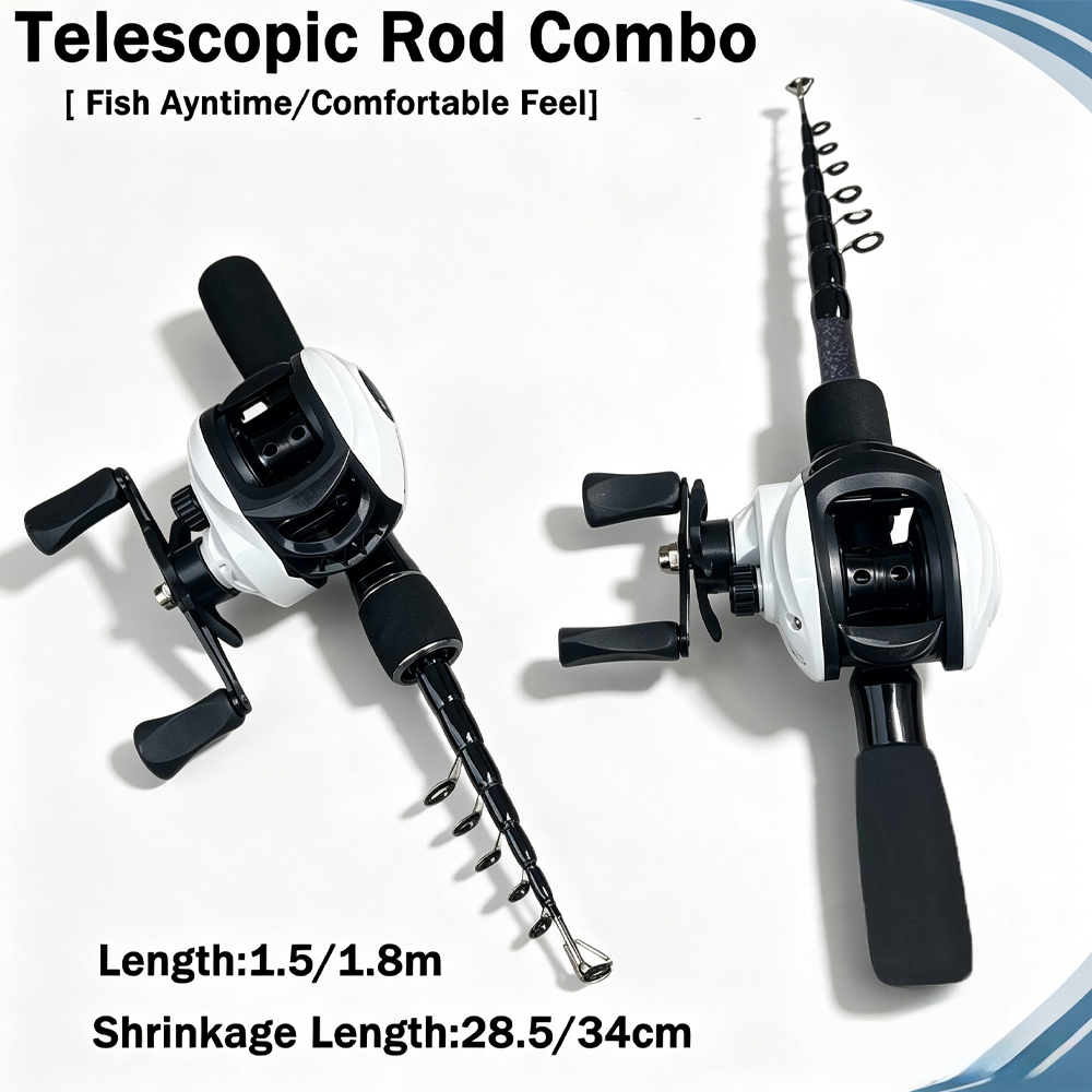1,5/1,8m Joran Pancing Telesko - Fishing Rod Combo ulasan dan harga